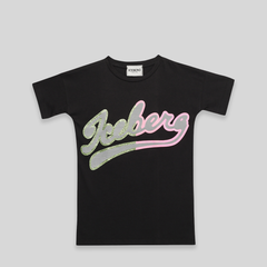 Iceberg Kids Girl's Glitter Logo T-Shirt