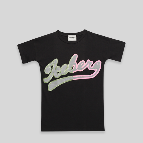 Iceberg Kids Girl's Glitter Logo T-Shirt