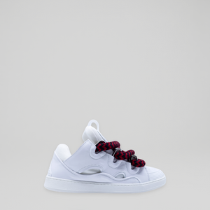 Lanvin Kids Zig Zag Lace Leather Sneakers