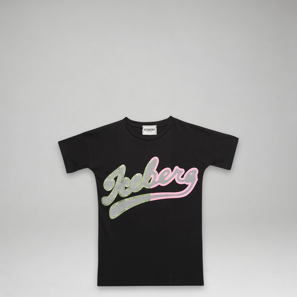 Iceberg Kids Girl's Glitter Logo T-Shirt