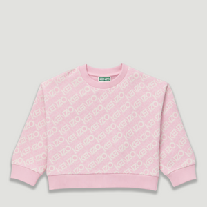 Kenzo Kids All-Over Logo Crewneck Sweatshirt