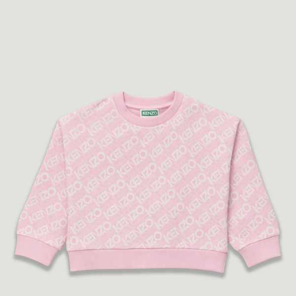 Kenzo Kids All-Over Logo Crewneck Sweatshirt