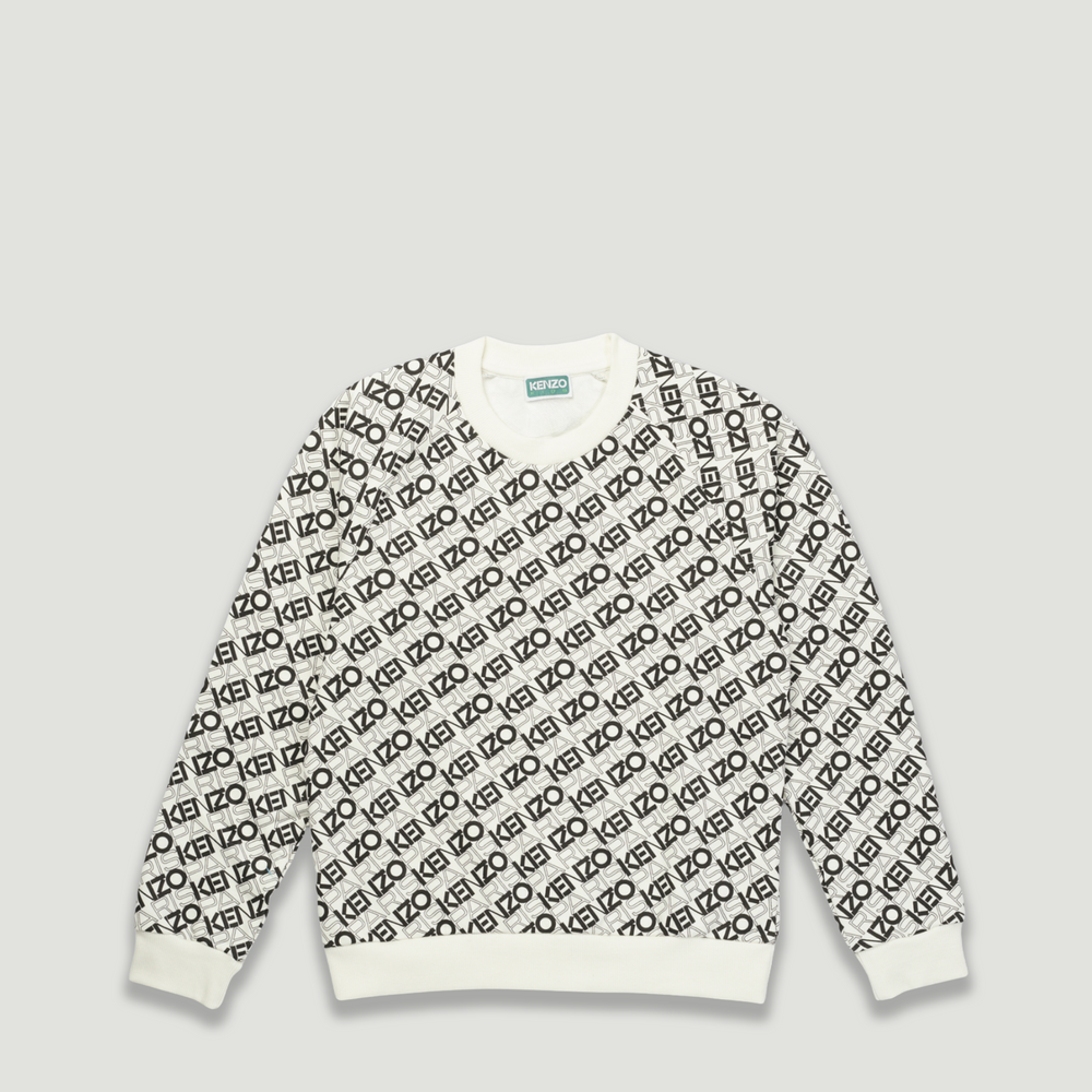 Kenzo Kids All-Over Logo Crewneck Sweatshirt