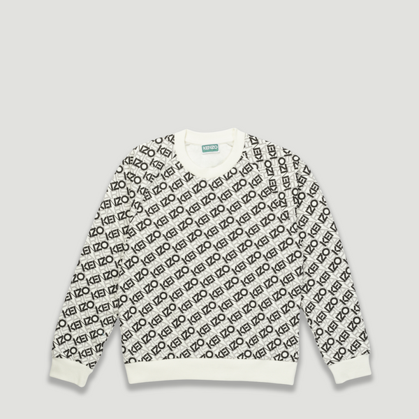 Kenzo Kids All-Over Logo Crewneck Sweatshirt