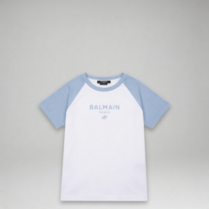 Balmain Kids Raglan Jersey Logo T-Shirt