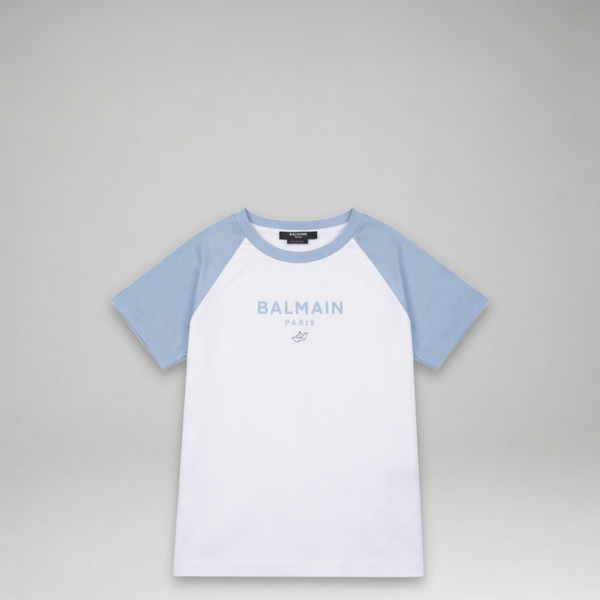 Balmain Kids Raglan Jersey Logo T-Shirt