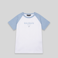 Balmain Kids Raglan Jersey Logo T-Shirt