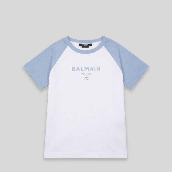 Balmain Kids Raglan Jersey Logo T-Shirt