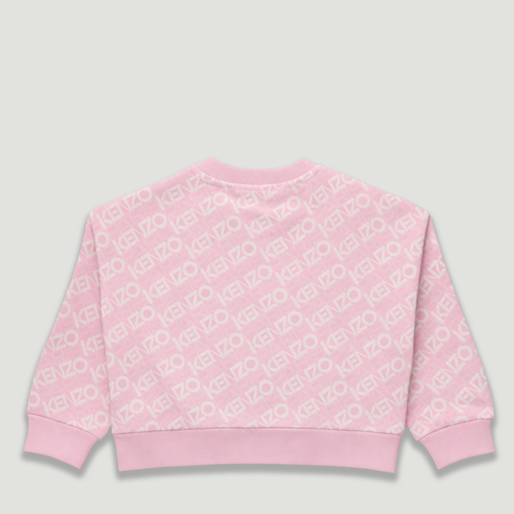 Kenzo Kids All-Over Logo Crewneck Sweatshirt