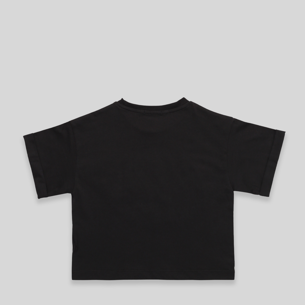Iceberg Kids Girl's 'Enjoy Iceberg' Logo Cropped T-Shirt