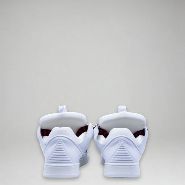 Lanvin Kids Zig Zag Lace Leather Sneakers
