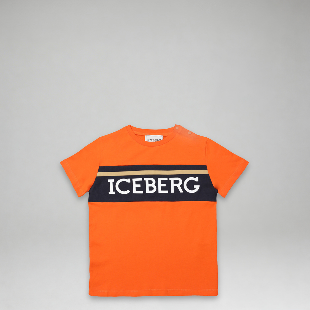 Iceberg Kids Toddler's Contrast Color Panel Logo T-Shirt