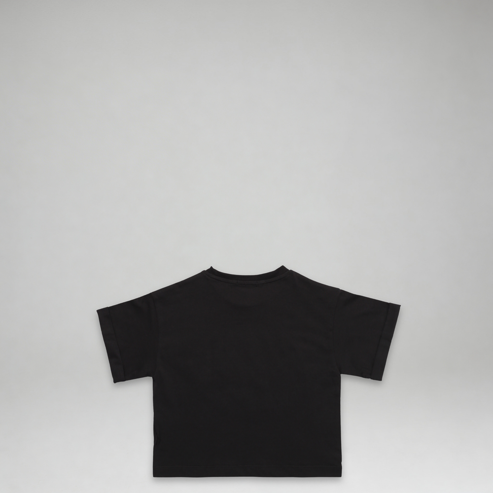 Iceberg Kids Girl's 'Enjoy Iceberg' Logo Cropped T-Shirt