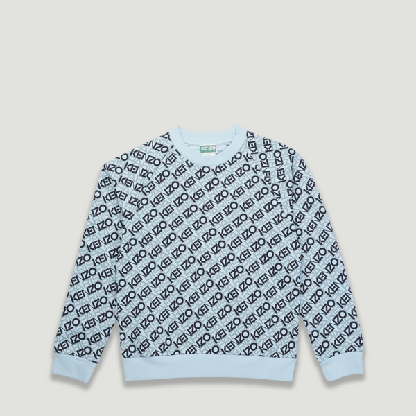 Kenzo Kids All-Over Logo Crewneck Sweatshirt