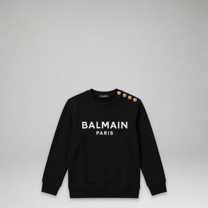 Balmain Kids Prestige Button Crewneck Sweatshirt