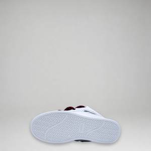 Lanvin Kids Zig Zag Lace Leather Sneakers