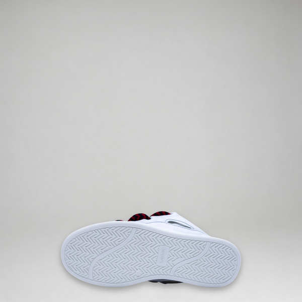 Lanvin Kids Zig Zag Lace Leather Sneakers