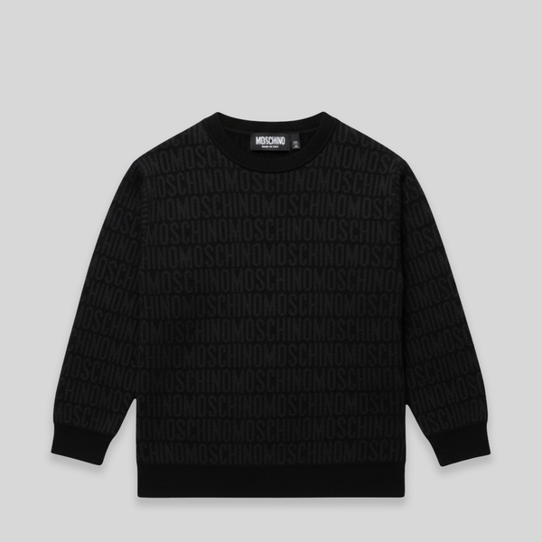 Moschino Kids Jacquard Monogram Crewneck Sweatshirt