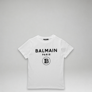 Balmain Kids Flocked Logo T-Shirt