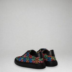 Balmain Kids Monogram Logo Sneakers