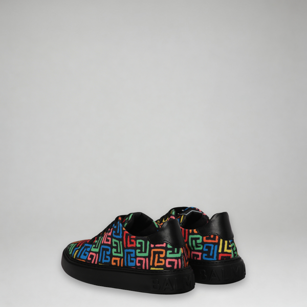 Balmain Kids Monogram Logo Sneakers