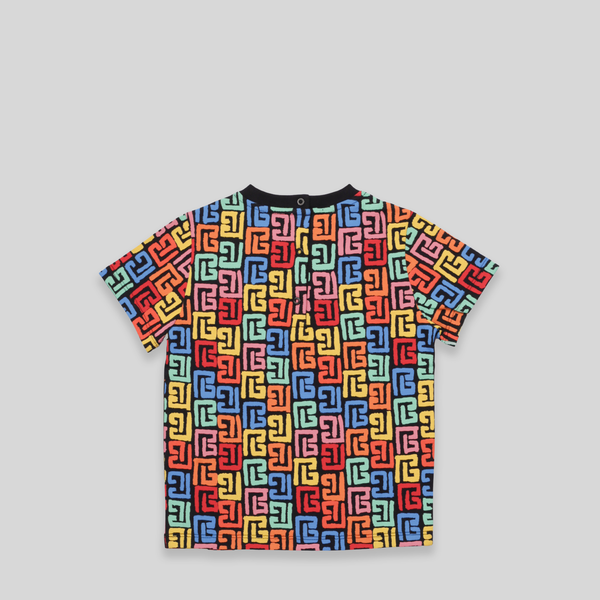 Balmain Kids Toddler's Multicolor Monogram Logo T-Shirt