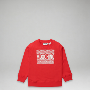 Moschino Kids Square Text Logo Crewneck Sweatshirt