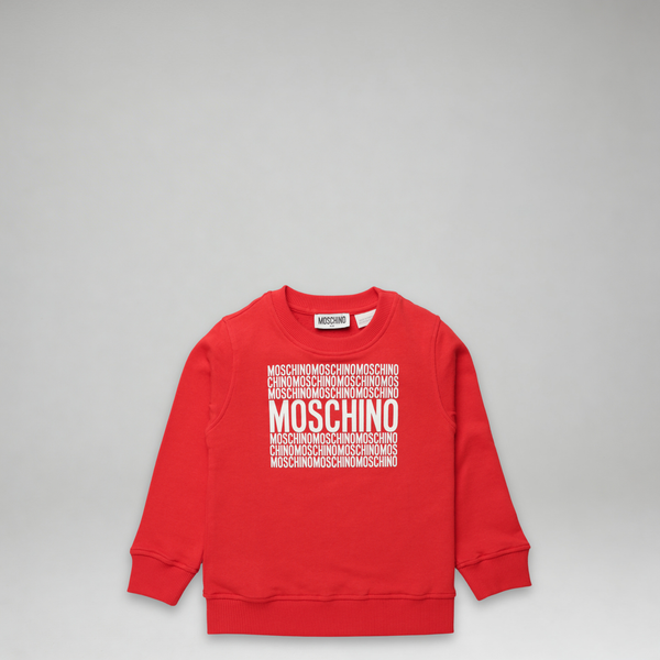 Moschino Kids Square Text Logo Crewneck Sweatshirt