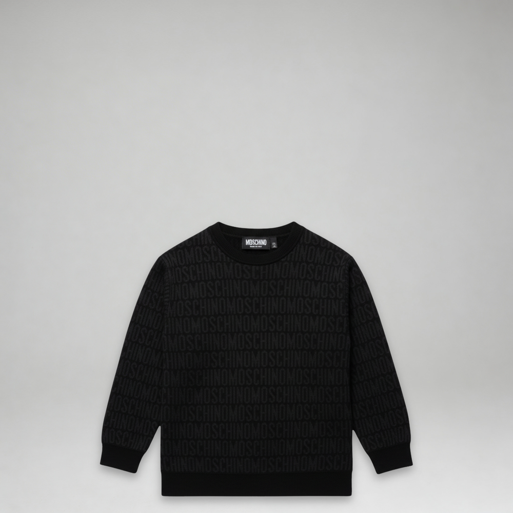 Moschino Kids Jacquard Monogram Crewneck Sweatshirt