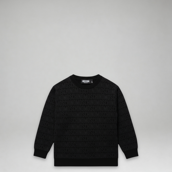 Moschino Kids Jacquard Monogram Crewneck Sweatshirt