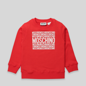 Moschino Kids Square Text Logo Crewneck Sweatshirt