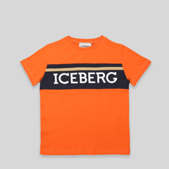 Iceberg Kids Contrast Panel Logo T-Shirt