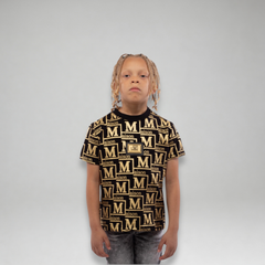 MDB Couture Kid's Metallic Monogram T-shirt