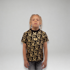 MDB Couture Kid's Metallic Monogram T-shirt