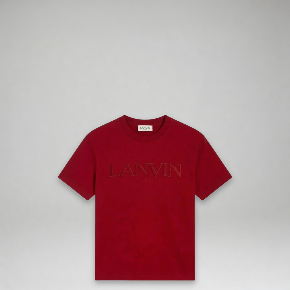 Lanvin Kids Classic Embroidered Logo Short Sleeve T-Shirt