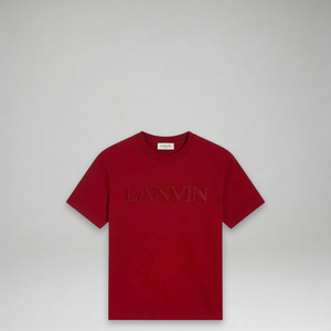 Lanvin Kids Classic Embroidered Logo Short Sleeve T-Shirt