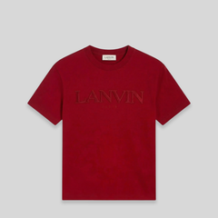 Lanvin Kids Classic Embroidered Logo Short Sleeve T-Shirt