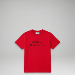 Balmain Kids Address Script Logo T-Shirt