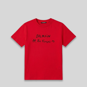 Balmain Kids Address Script Logo T-Shirt