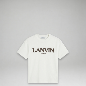 Lanvin Kids Zig-Zag Embroidered Logo T-Shirt