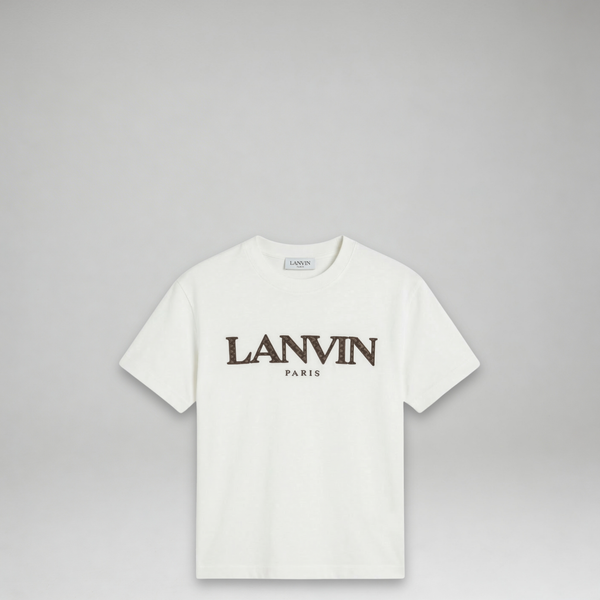 Lanvin Kids Zig-Zag Embroidered Logo T-Shirt
