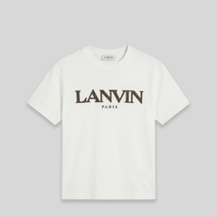 Lanvin Kids Zig-Zag Embroidered Logo T-Shirt