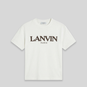 Lanvin Kids Zig-Zag Embroidered Logo T-Shirt