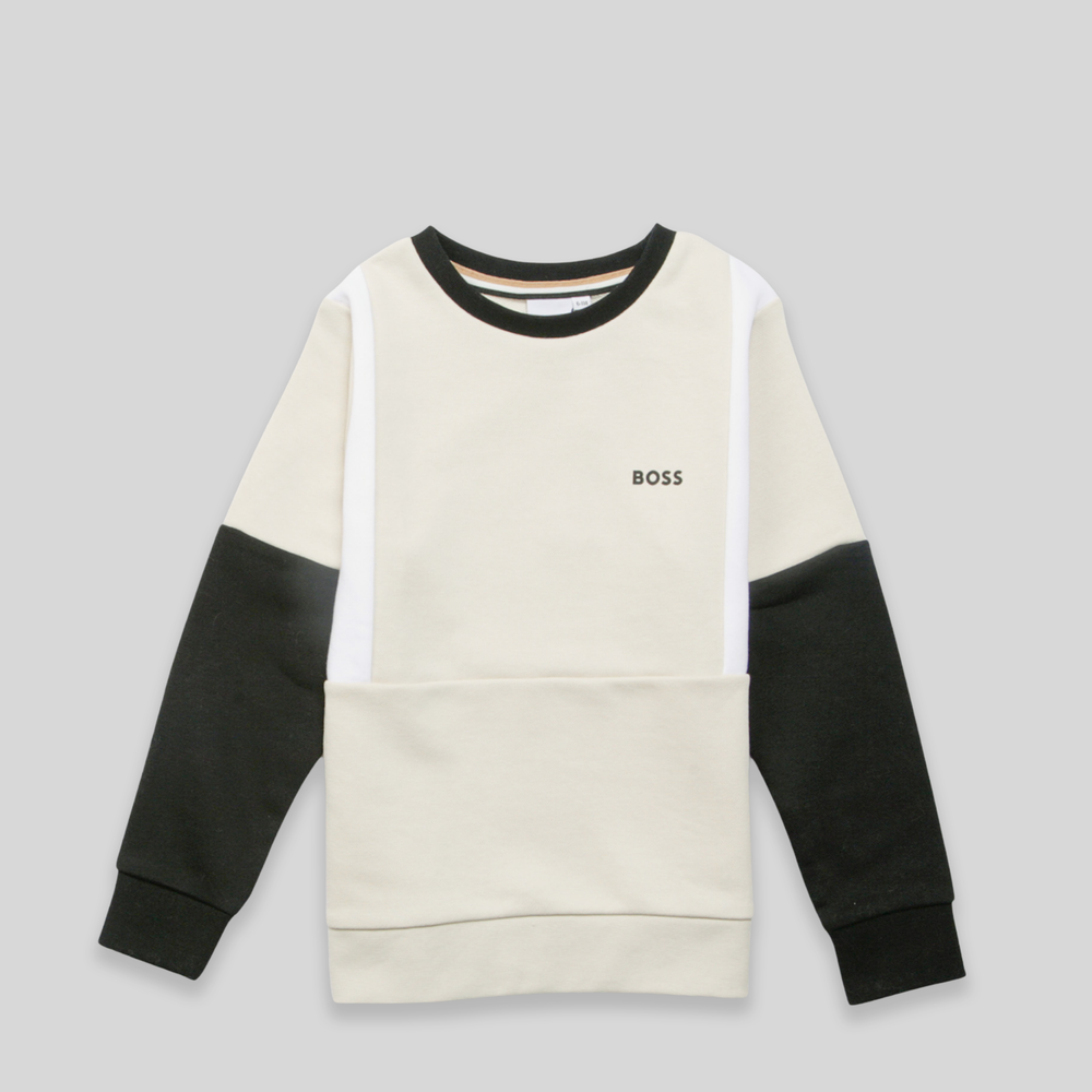 Hugo Boss Kids Color Block Crewneck Sweatshirt