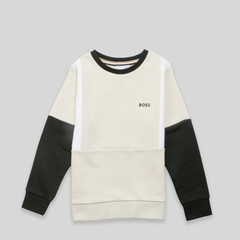 Hugo Boss Kids Color Block Crewneck Sweatshirt