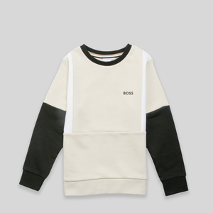 Hugo Boss Kids Color Block Crewneck Sweatshirt