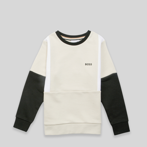 Hugo Boss Kids Color Block Crewneck Sweatshirt