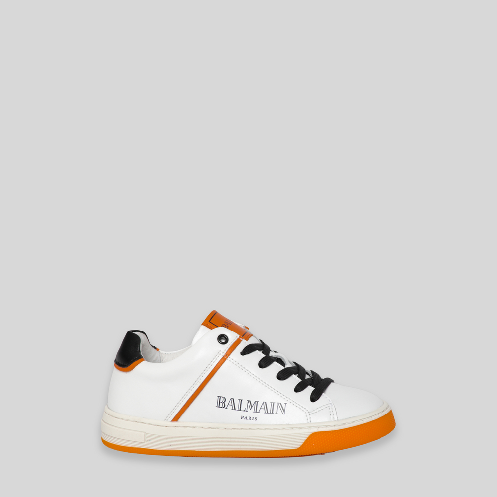 Balmain Kids Contrast Sole Logo Sneakers