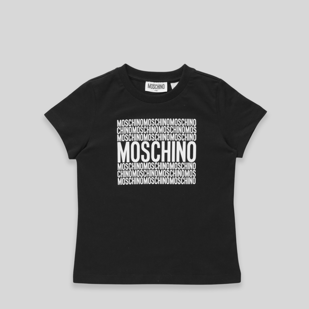 Moschino Kids Square Text Logo T-Shirt