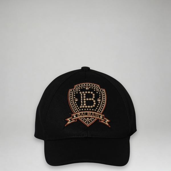 Balmain Kids Embellished Emblem Logo Baseball Cap